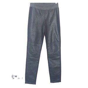 Paige Paloma Leather Legging in Forest Green